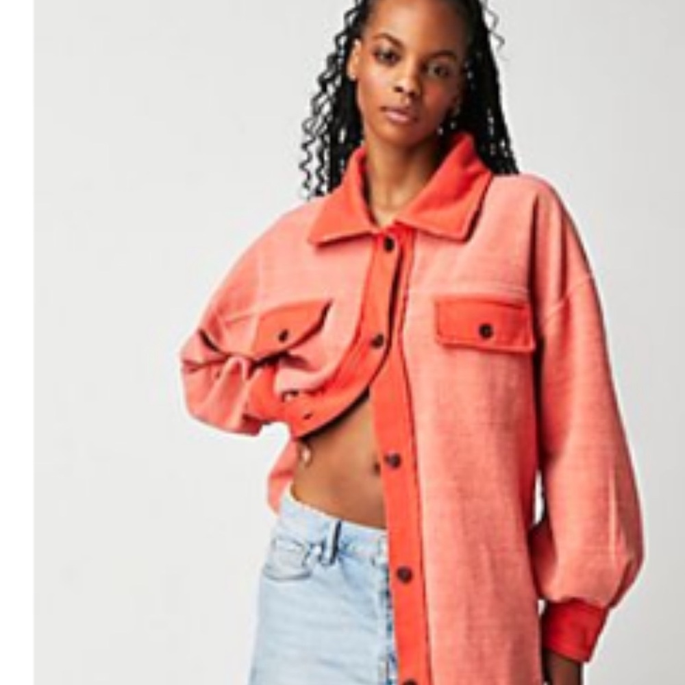 Free People ruby sweatshirt jacket in size small